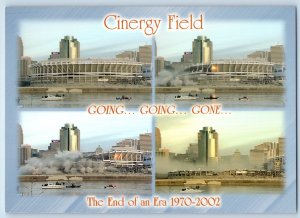 c1960 Cincinnati Ohio Vintage Postcard Cinergy Field Riverfront Big Red Machine