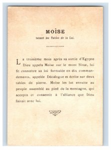 1880s-90s Victorian Trade Card French Language Moses Biblical Tale F160