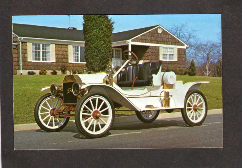 1912 Ford Model T Torpedo Car Auto Automobile Postcard Wall New Jersey