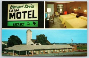 Harvest Drive Farm Motel & Restaurant Gordonville Pennsylvania Amish Postcard