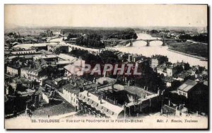 Toulouse - Blowing and view the Pont St Michel - Old Postcard