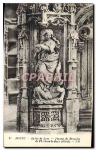 Postcard Old Brou Church Bourg Philibert Mousolee Figures of the Beautiful de...