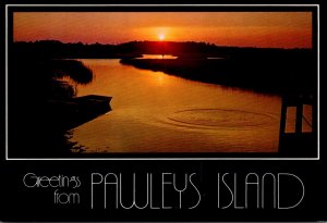 South Carolina Greetings From Pawleys Island Sunset View