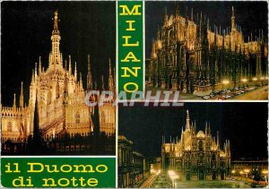 Modern Postcard Milano The Duomo di notte