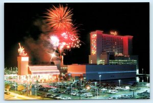 BILOXI, Mississippi MS ~ Night Neon CASINO MAGIC Fireworks  4x6 Postcard