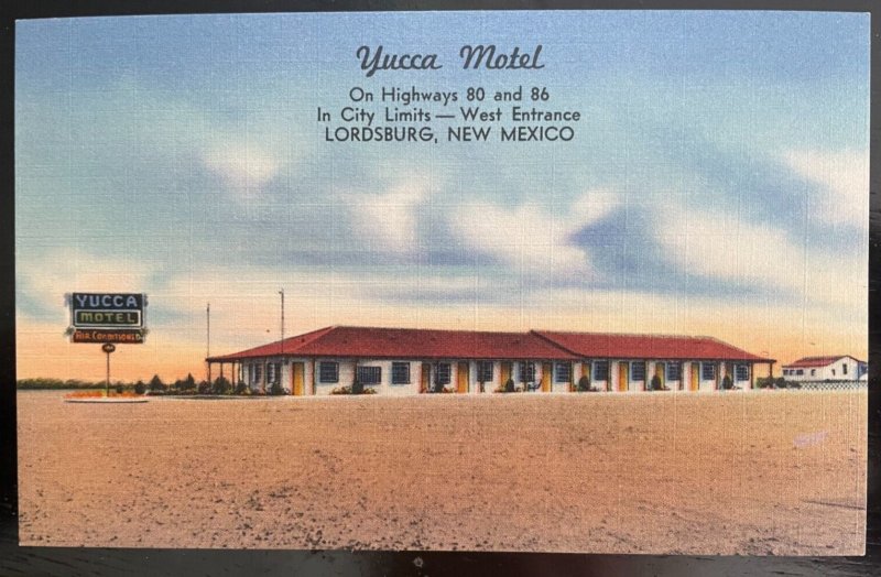 Vintage Postcard 1930-1945 Yucca Motel, Lordsburg, New Mexico (NM)