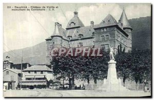 Old Postcard Dauphine Chateau de Vizille and Centennial monument