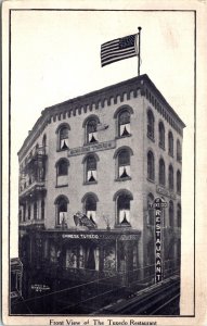 Postcard New York City Chinese Tuxedo Restaurant by Elevated Railroad ~1910 V199
