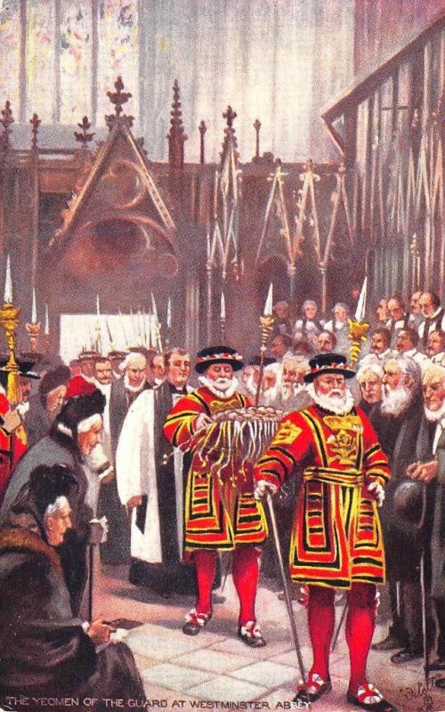 Raphael Tuck 9221 Yeomen of The Guard State Dress Westminster Abbey Postcard