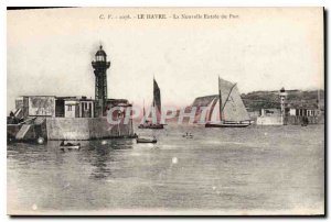 Old Postcard Le Havre new port entrance