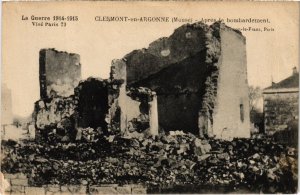 CPA Militaire Clermont-En-Argonne - Aprés le bombardement (91843)