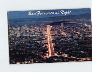 Postcard Fabulous San Francisco at Night California USA