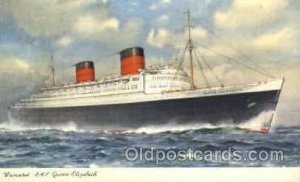 R.M.S. Queen Elizabeth Cunard White Star Line Ship 1959 postal used 1959