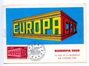 420052 FRANCE 1969 year EUROPA CEPT Council of Europe maximum card