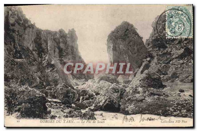 Old Postcard Gorges of Tarn Not Concern