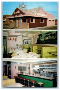 c1950's Parkway Cafe Interior View Fort Dodge Iowa IA Multiview Vintage Postcard