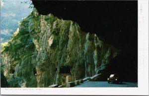 Japan The Cliff Of E-W Cross Island Highway Vintage Postcard C218