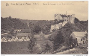 FALAEN, Belgium, 1900-1910's; Ruines De Montaigle Et Pont Du Chemin De Fer