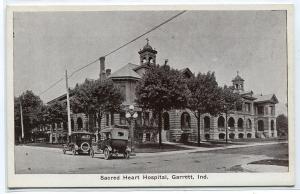 Sacred Heart Hospital Garrett Indiana 1920s postcard