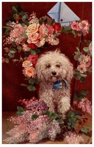 Dog , ,flowers Tuck's 278