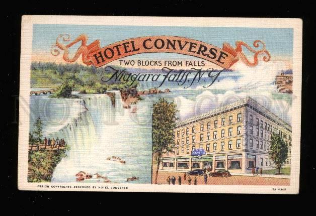 016867 USA NEW YORK Hotel Converse Niagara Falls Vintage PC / HipPostcard