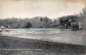 Oaks Pennsylvania 1st American Home Of John J. Audobon, Vintage Postcard U8737