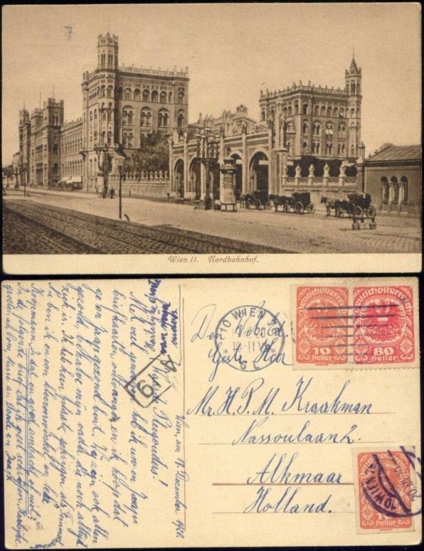 austria, WIEN VIENNA, Nordbahnhof, Railway Station (1920) Stamps