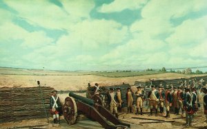 Vintage Postcard Washington Fires the First Round Yorktown Cannon VA Virginia 