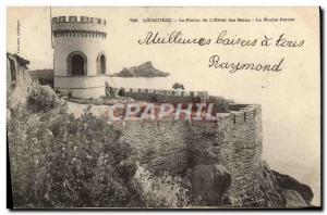 Old Postcard Locquirec Fortin L & # 39Hotel des Bains La Roche Percee