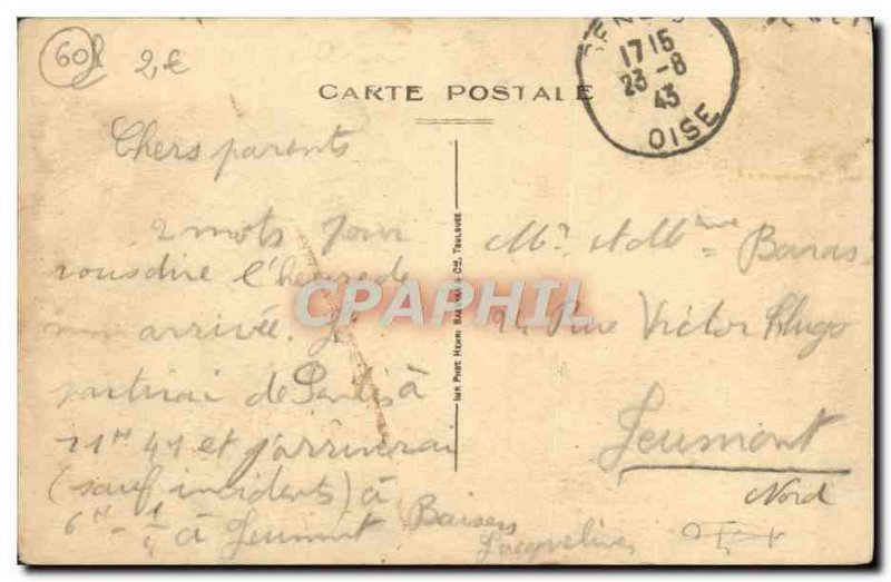 Old Postcard Senlis Portal Western De La Cathedrale