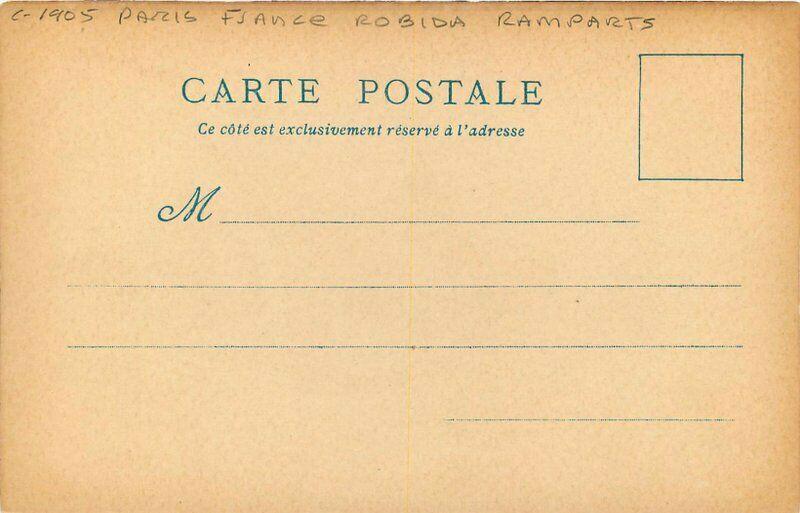 C-1905 Paris France Robida Ramparts undivided Postcard 1796