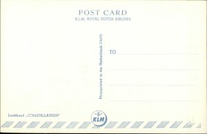 Commercial Aviation KLM Royal Dutch Airlines Lockheed Constellation RPPC 