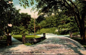 Pennsylvania Reading Entrance To Mineral Springs Tower 1908