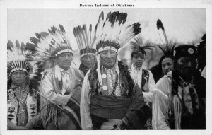 PAWNEE INDIANS OF OKLAHOMA POSTCARD (c. 1940s)