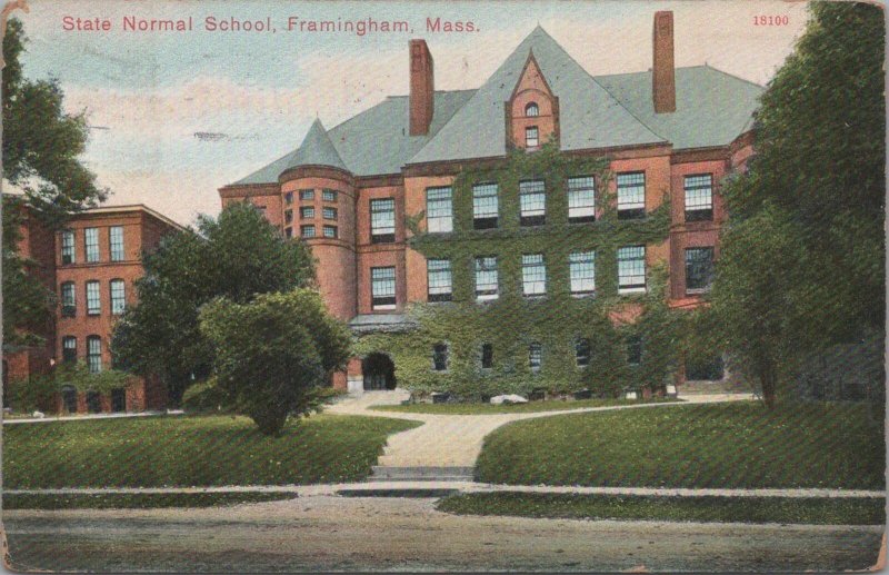 Postcard State Normal School  Framingham MA