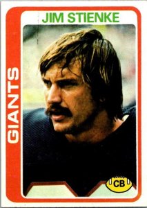 1978 Topps Football Card Jim Stienke New York Giants sk7271