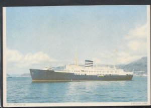 Shipping Postcard - M.S Nordlys, Coastal Express Service, Bergen Line    RR4946