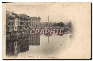 Old Postcard Castres Rive Gauche Pont de Metz