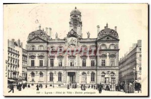 Postcard Old Lyon City Hall main entrance