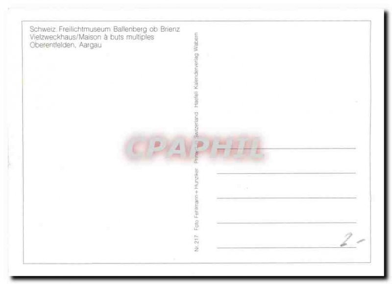 Modern Postcard Schweiz Freilichtmuseum Ballenberg