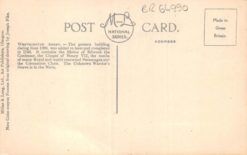 BR64990 westminster abbey london double decker bus postcard  uk