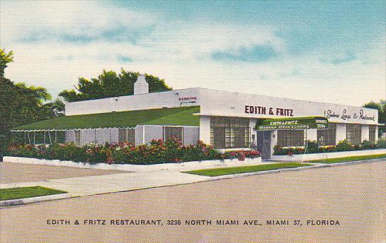 Florida Miami Edith and Fritz Restaurant and Cocktail Lounge