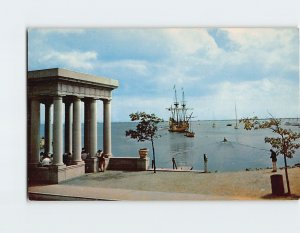 Postcard Mayflower II In Plymouth Harbor Plymouth Massachusetts USA