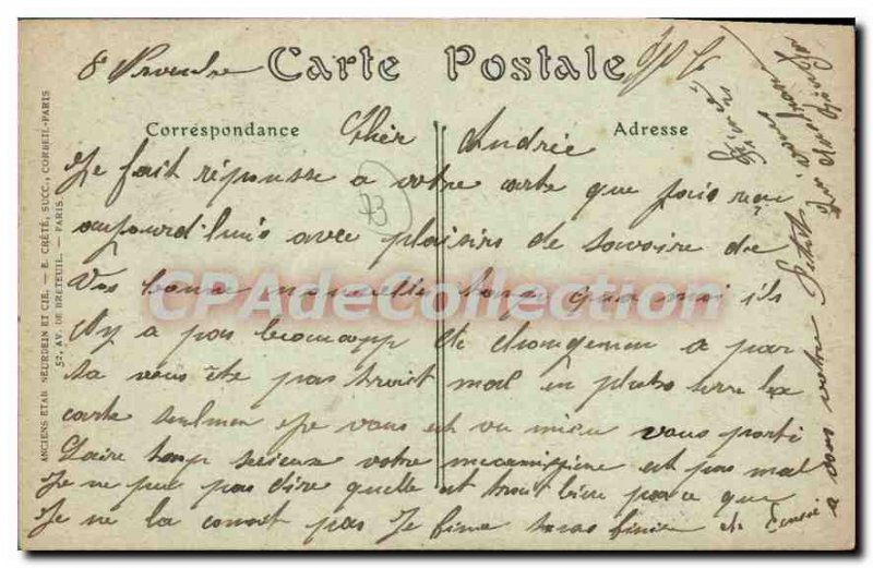 Postcard Old Aix Les Bains Place Du Revard