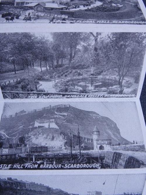 Yorkshire SCARBOROUGH Novelty Pull-Out FOR LUCK c1930s Postcard