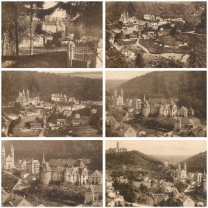 Lot of 6 vintage postcards all Clervaux, Luxembourg