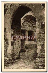 Postcard Old Carennac Gate fortified and Entree of & # 39Eglise