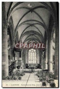 Old Postcard Lannion Saint Jean du Baly Interior