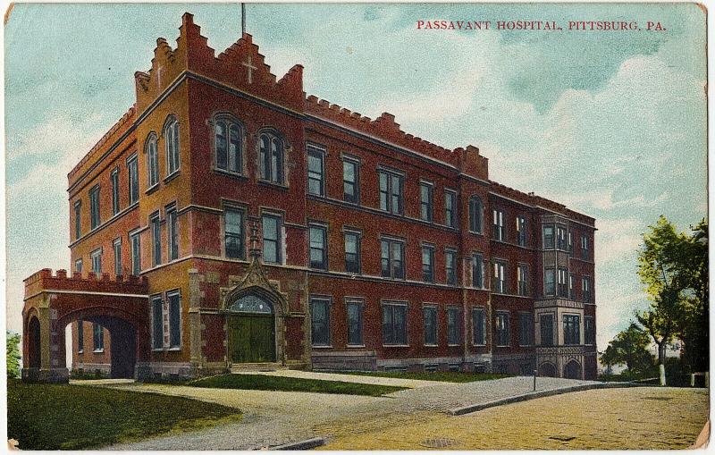 1907-15 Pittsburgh PA Passavant Hospital Allegheny Co Pittsburg Old DB Postcard