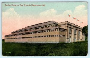 HAGERSTOWN, Maryland MD ~ Fair Grounds POULTRY HOUSE 1913  Postcard